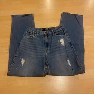 Hollister Y2K Ultra High Rise Dad Jeans Distressed Size 5 Regular